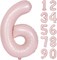 40 In Matte Pink Number Balloons Helium Foil Mylar Balloon Birthday Party banquet Decoration Digital 6